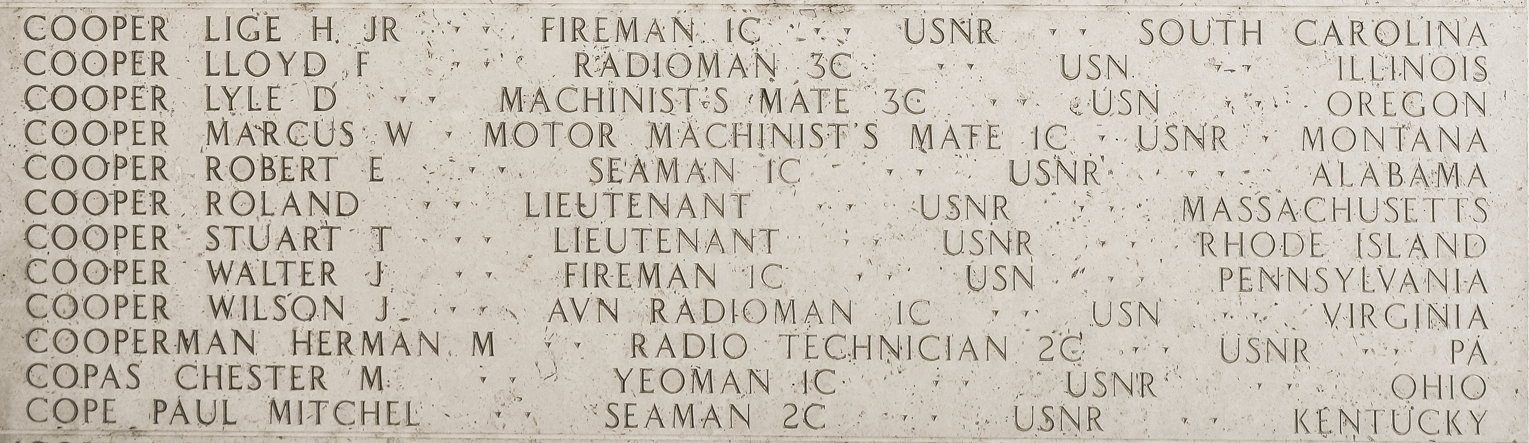 Herman M. Cooperman, Radio Technician Second Class